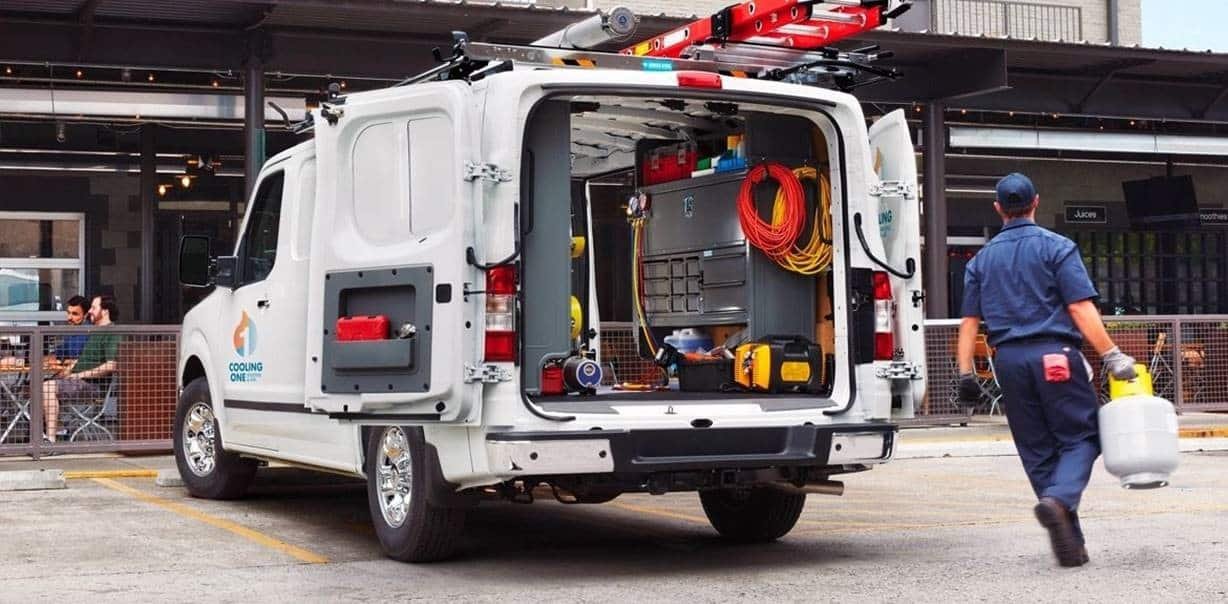 HVAC service van fleet